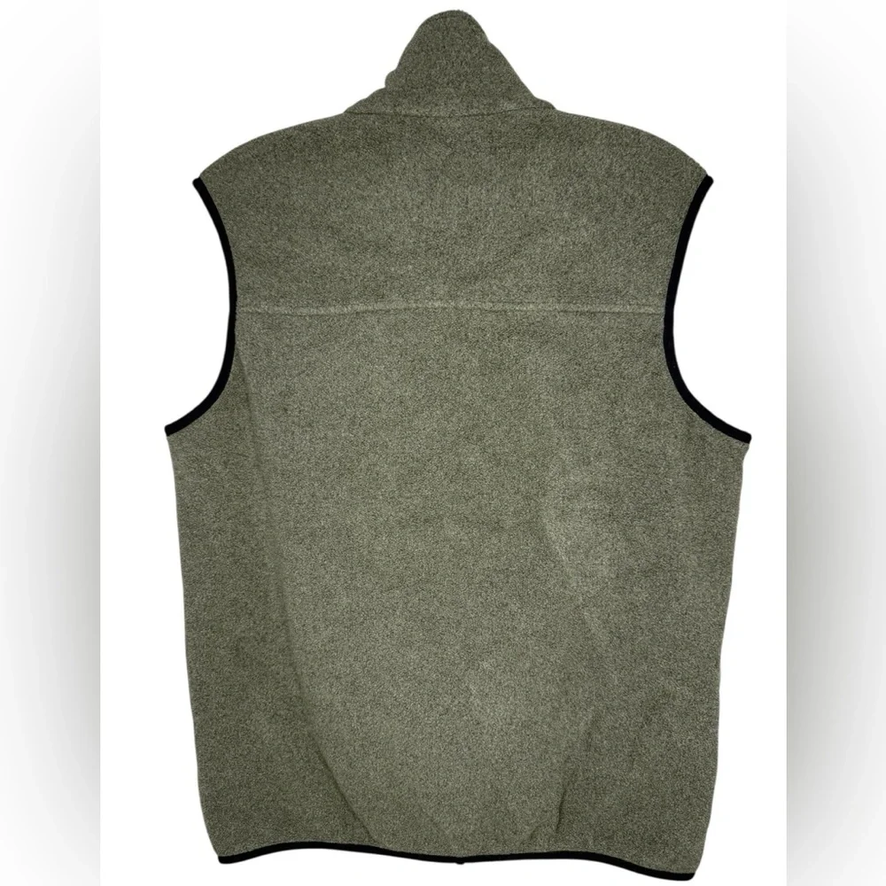 Patagonia Men's Lightweight Synchilla Snap-T Vest Gray with Navy Blue Medium